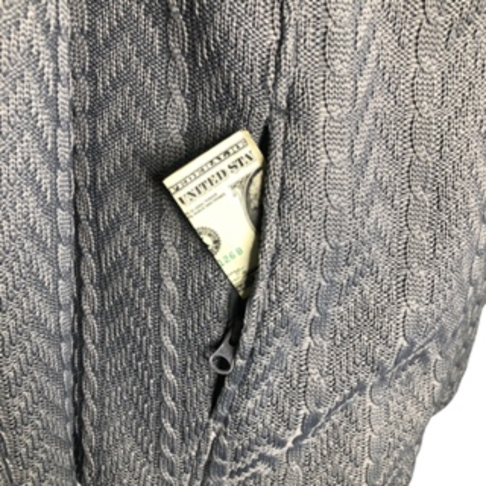 NWOT Boston Traders Full Zip Gray Textured Mock Neckline Heavy Jacket Size L - Picture 4 of 8